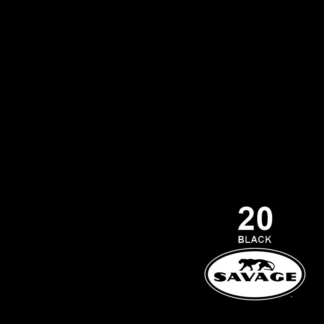 20-1253 Ciclorama Fondo De Papel Savage Black - Negro 1.35m X 11m