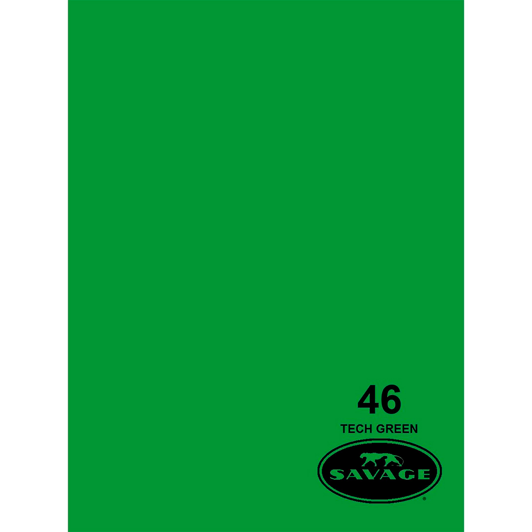 46-12 Ciclorama Fondo De Papel Savage Tech Green - Chromagreen 2.72m X 11m