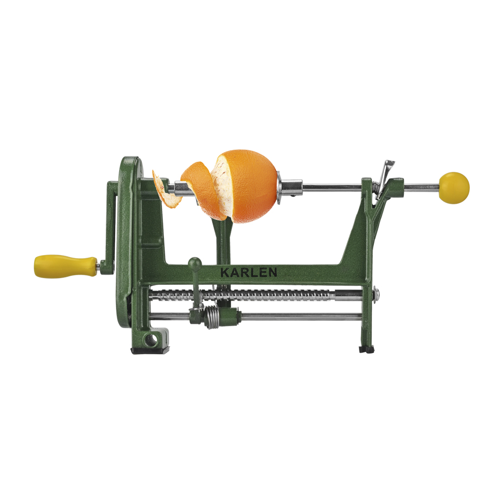 Peladora Mecanica metálica de Naranjas Con prensa para sujetar en superficies planas 30x15 cm Karlen Color Verde