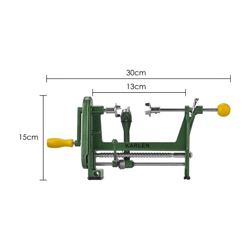 Peladora Mecanica metálica de Naranjas Con prensa para sujetar en superficies planas 30x15 cm Karlen Color Verde