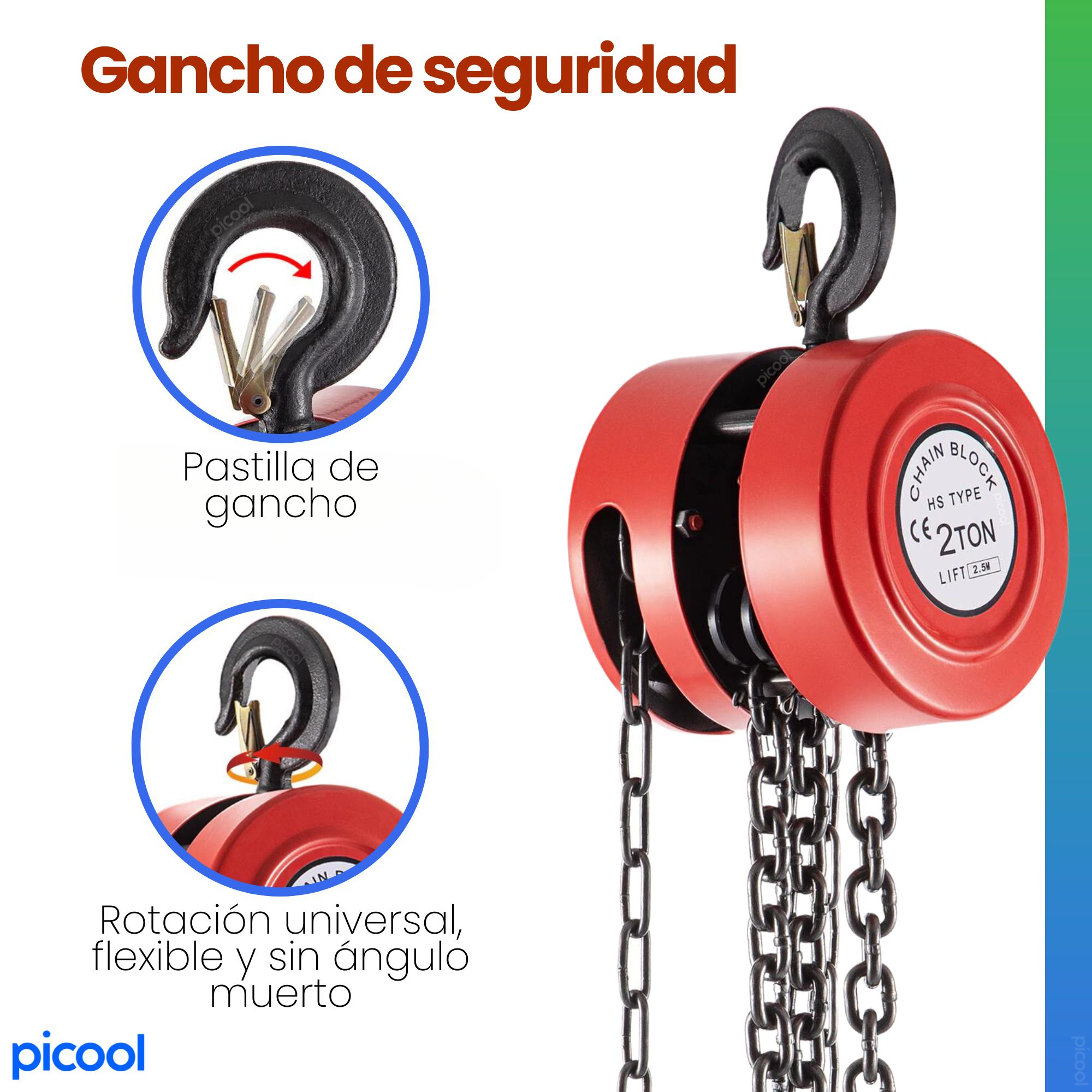 Polipasto Manual 2 Toneladas