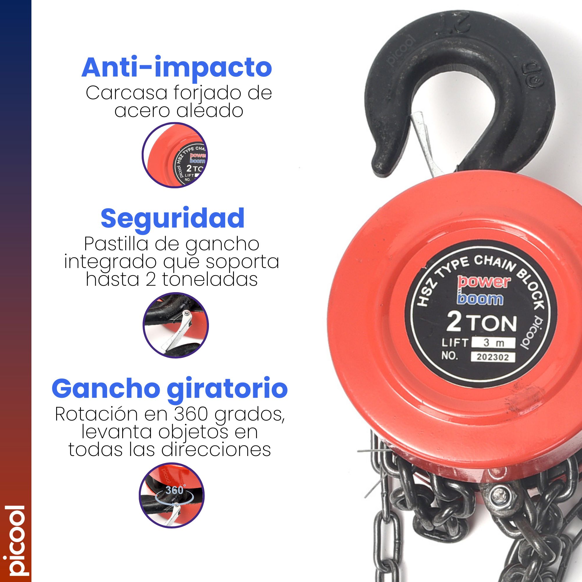 Polipasto Manual 2 Toneladas