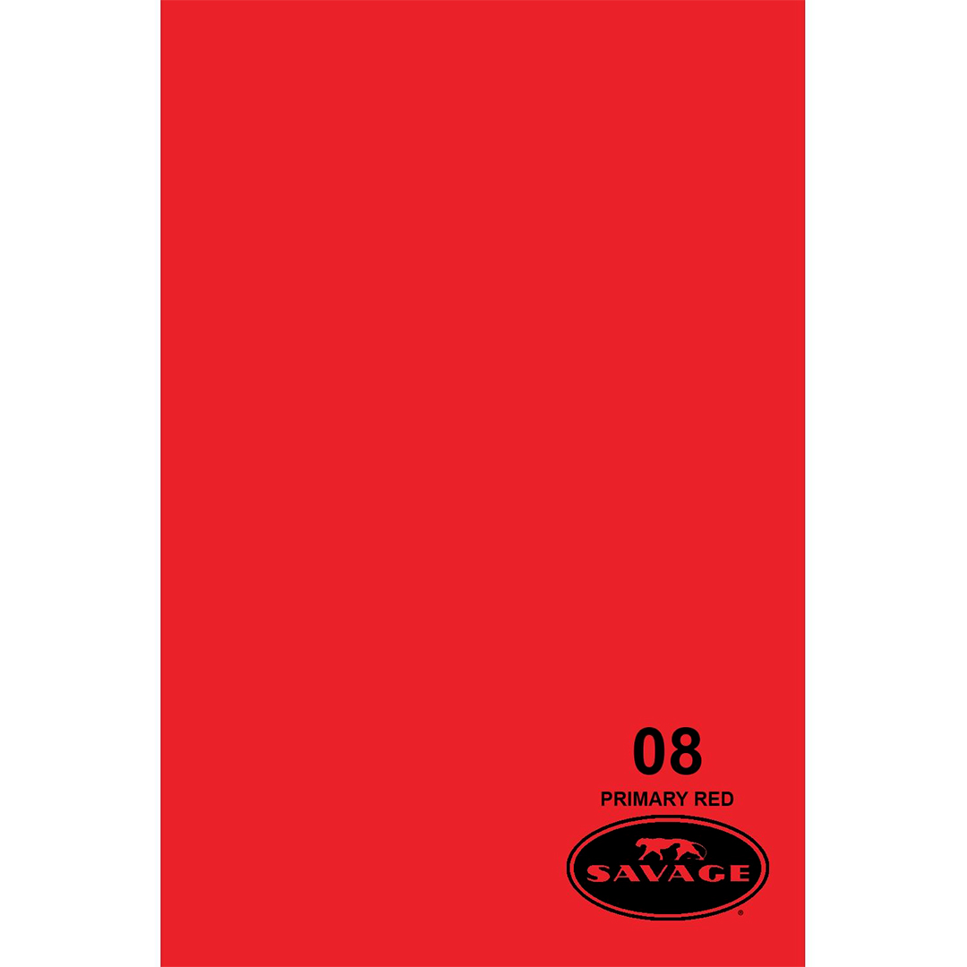 08-12 Ciclorama Savage Primary Red 2.72m X 11m Fondo De Papel