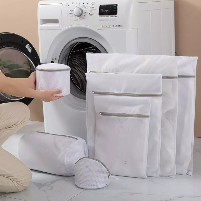 Set De 8 Blanco Malla Bolsa Para Lavar Ropa Lavadora
