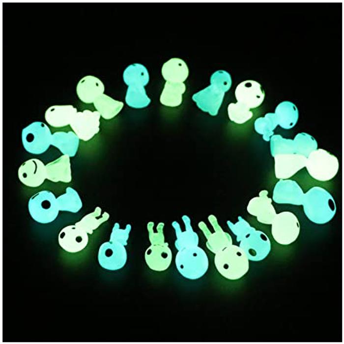 Muñecos fluorescentes para niños MXTBG-003-3 30 Pzas Muñeco Verde y Azul Fluorescente Resina Transparente Muñecos al Azar, TwinkyBlueGreen
