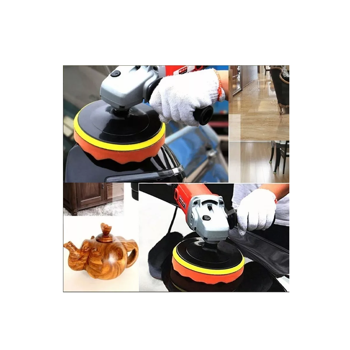  Kit Para Pulir Auto/borlas/ktaladro/esponjas 20 Pzas