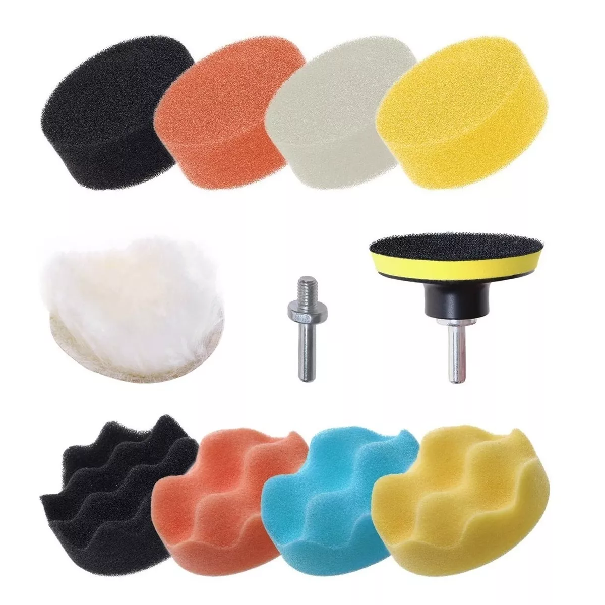 Juego De 11 Esponjas Para Pulir Auto De 3 Pulgadas