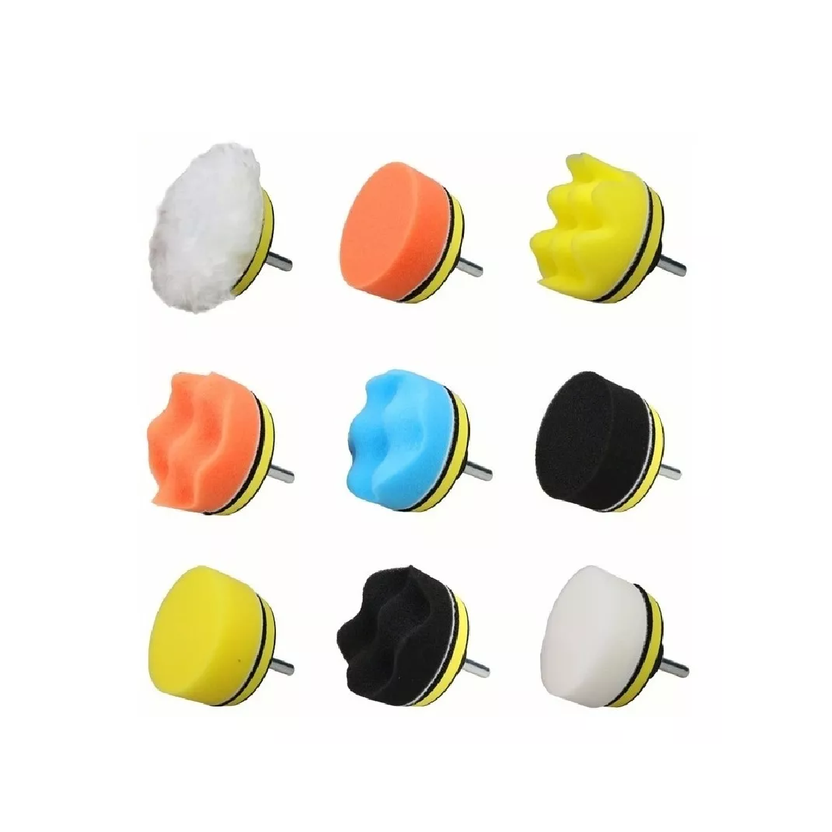 Juego De 11 Esponjas Para Pulir Auto De 3 Pulgadas
