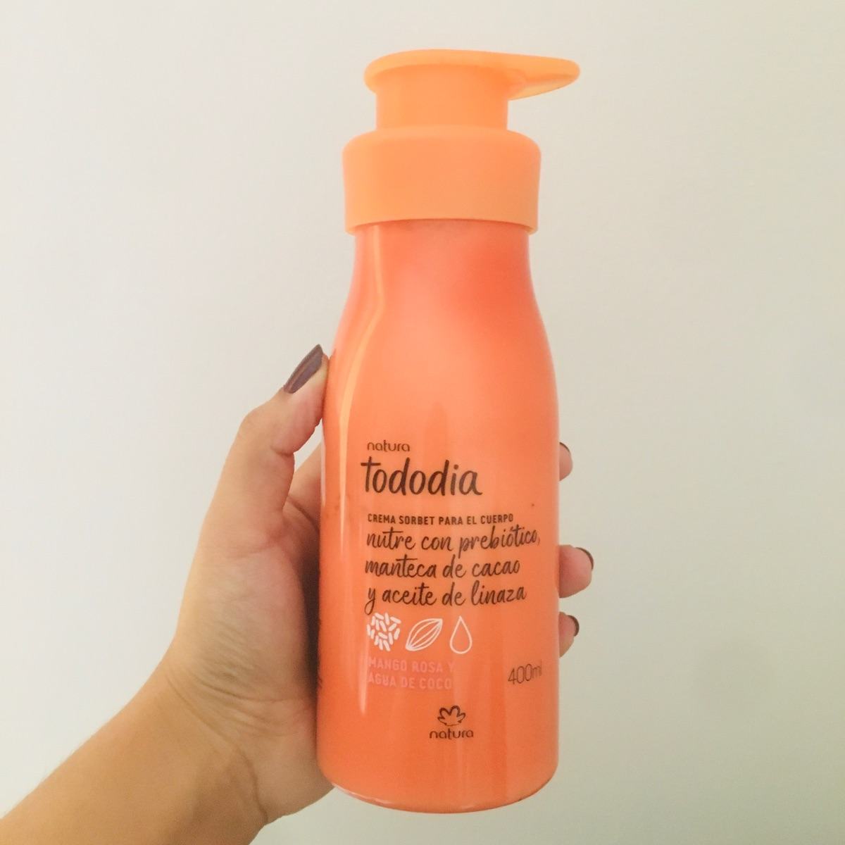 Crema para el Cuerpo Mango Rosa y Agua de Coco Tododia Natura 400ml