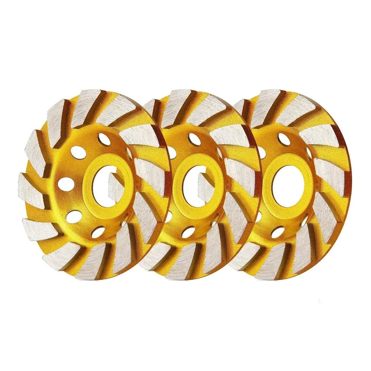 Juego Disco Diamante Desbaste Copa Granito Mármol 3Pzas