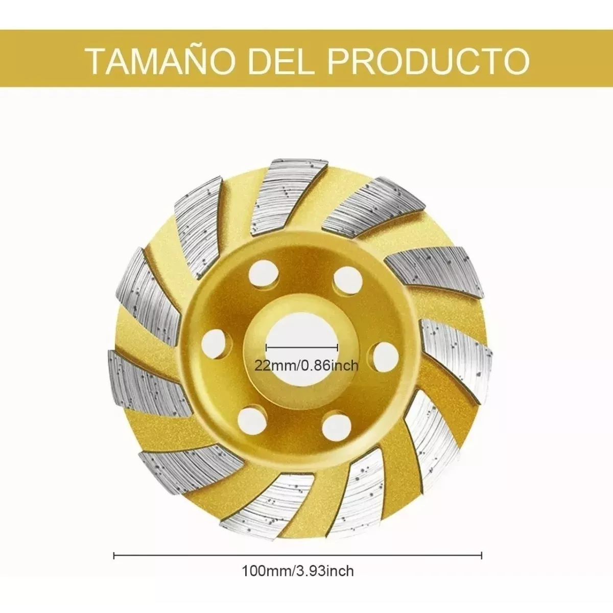 Juego Disco Diamante Desbaste Copa Granito Mármol 3Pzas