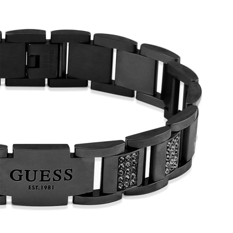 Pulsera para Hombre Guess FRONTIERS Color Negro Metalíco