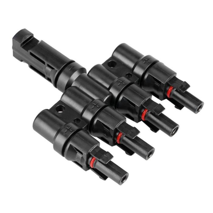 Paneles Solares Conexión, MXSAO-001-3, MC4, 4T, 1Par, Macho/Hembra, 4mm, 5mW, Entrada 4 a 1, -40 a 85C, Cobre Niquelado,, SolarFour