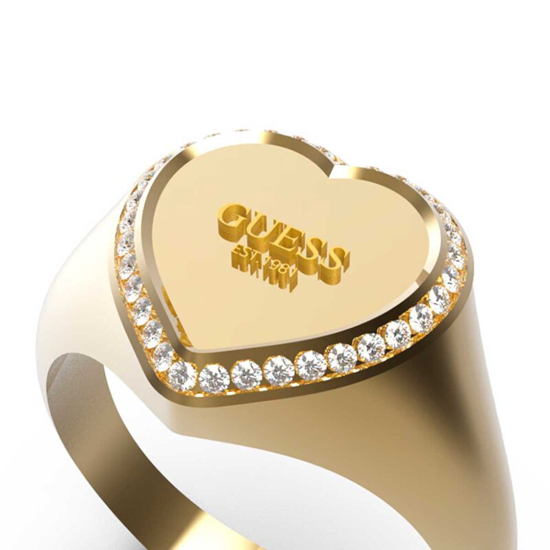 Anillo para Mujer Guess FINE HEART Color Dorado