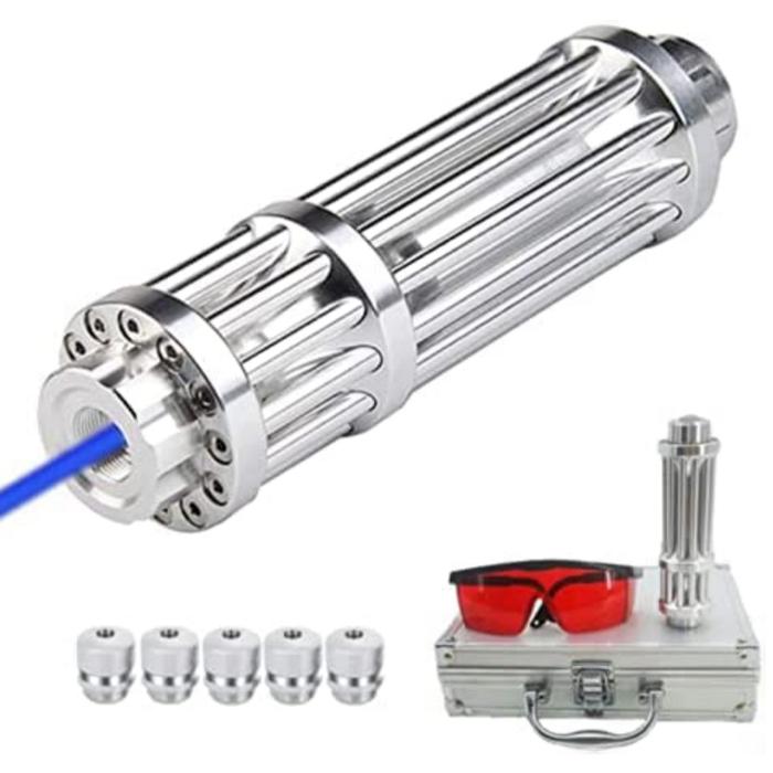 Kit de Rayo Láser Potente MXRBE-001-19 Potencia 50000mW Alcance 90000m 3,1-3,8V 2 Pilas 16340 Se venden por separado Este Laser Quema, LazzaShot