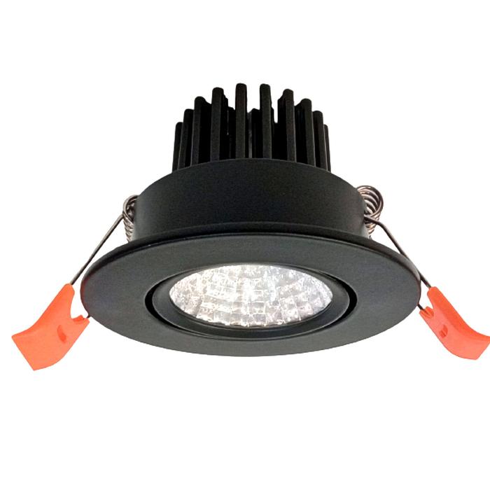Plafón para Techo LED MXLTM-001-1 1 pza 110lm 3000K 5W Blanco Cálido Apertura 60 42 IP Aluminio Negro, LightMin