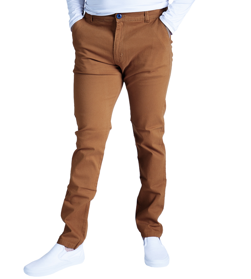 Pantalon Caballero Hombre Casual de Gabardina Strech Skinny 