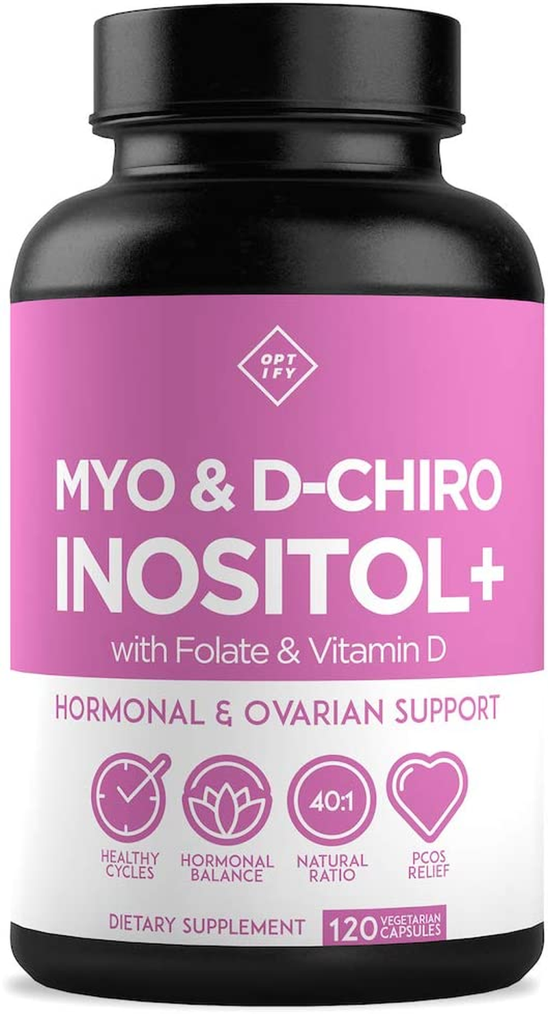 Myo Inositol & D-chiro 40:1 (120 Cápsulas) Fortificado con vitamina D