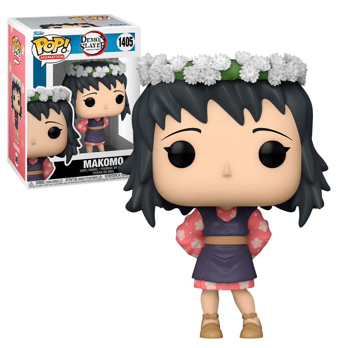 Funko Pop Makomo Con Flores #1405 Demon Slayer Anime Manga Figura Original