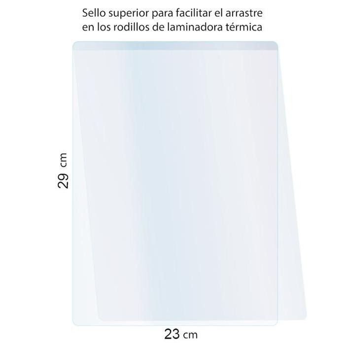 Mica Térmica Transparente, MXLTR-009-2, 2500 Micas en 25 Paquetes, 29x23cm, C 0,005", Flexible, Carta,, MicLetter