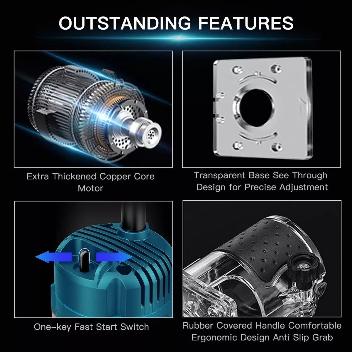 Router Madera Recortadora Rebajadora 800w +15 Brocas Carburo