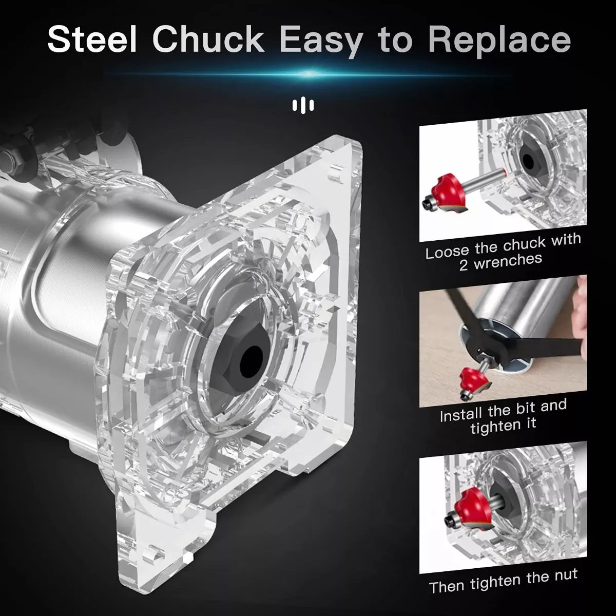 Router Madera Recortadora Rebajadora 800w +15 Brocas Carburo