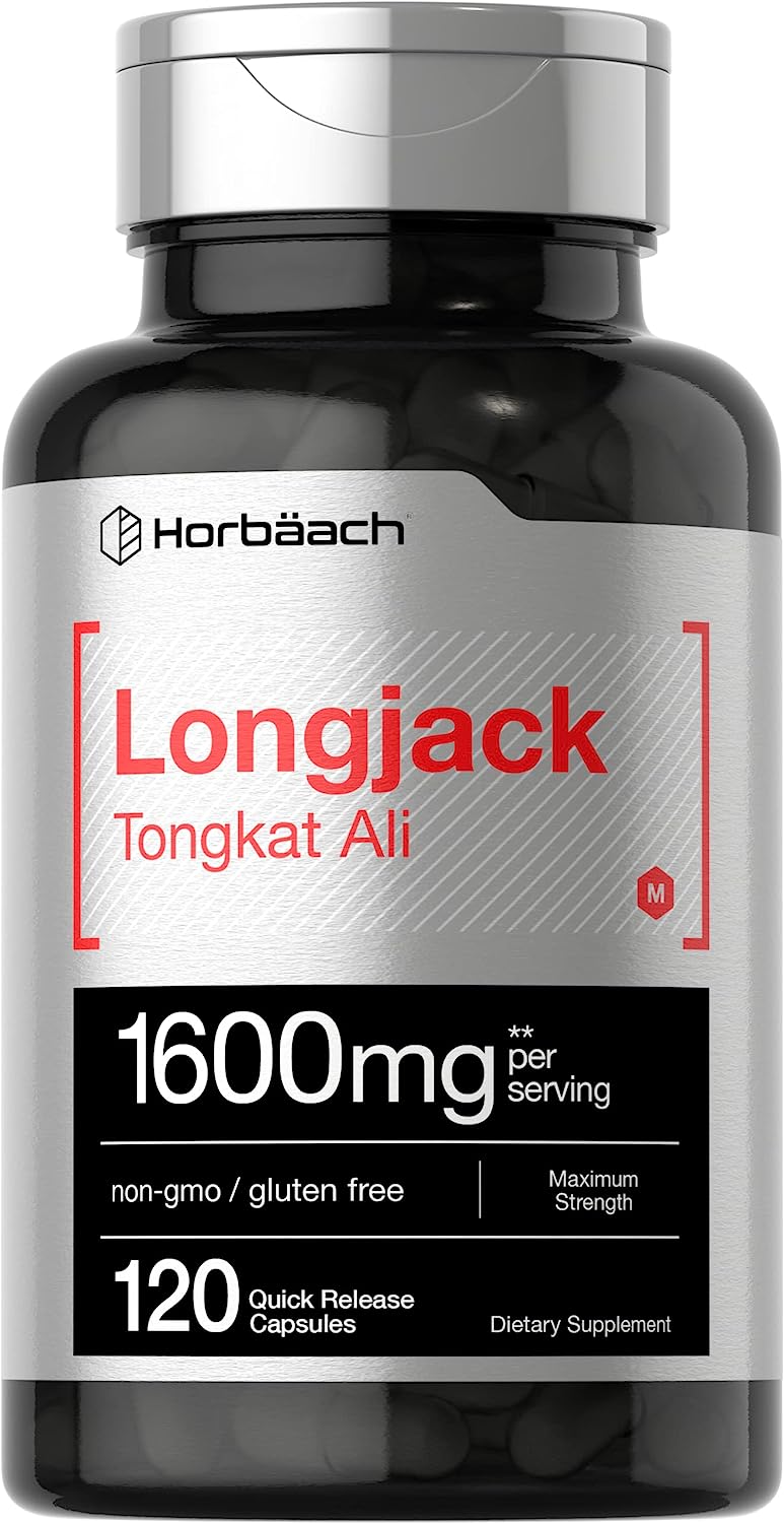 Suplemento Longjack Tongkat Ali 1600mg (120 Caps.) Hecho Usa
