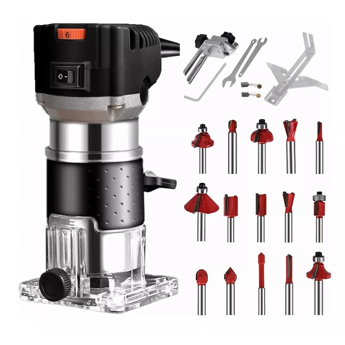 Router Madera Recortadora Rebajadora 6 Velocidades Variables