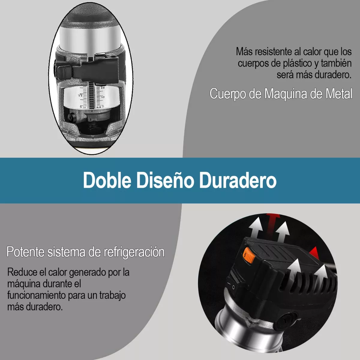 Router Madera Recortadora Rebajadora 6 Velocidades Variables