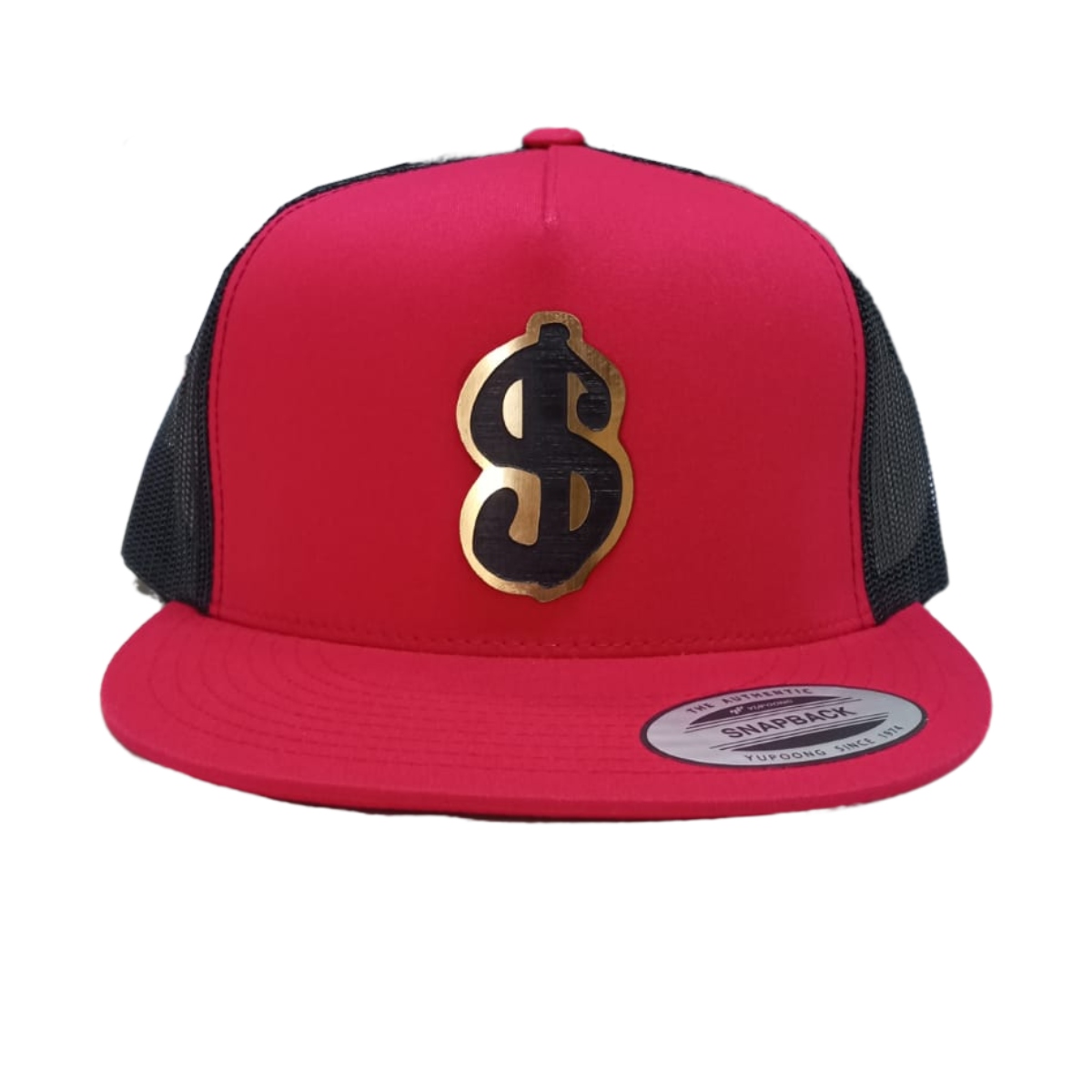 Gorra Yupoong roja signo de pesos Roja/Unisex Personalizada 202350