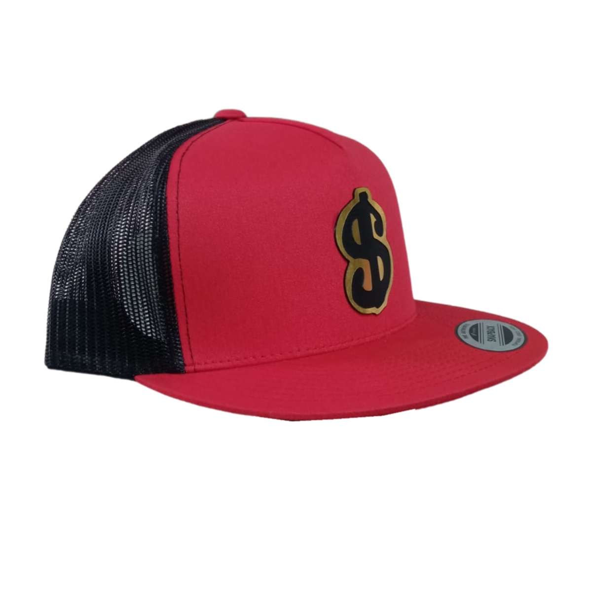 Gorra Yupoong roja signo de pesos Roja/Unisex Personalizada 202350