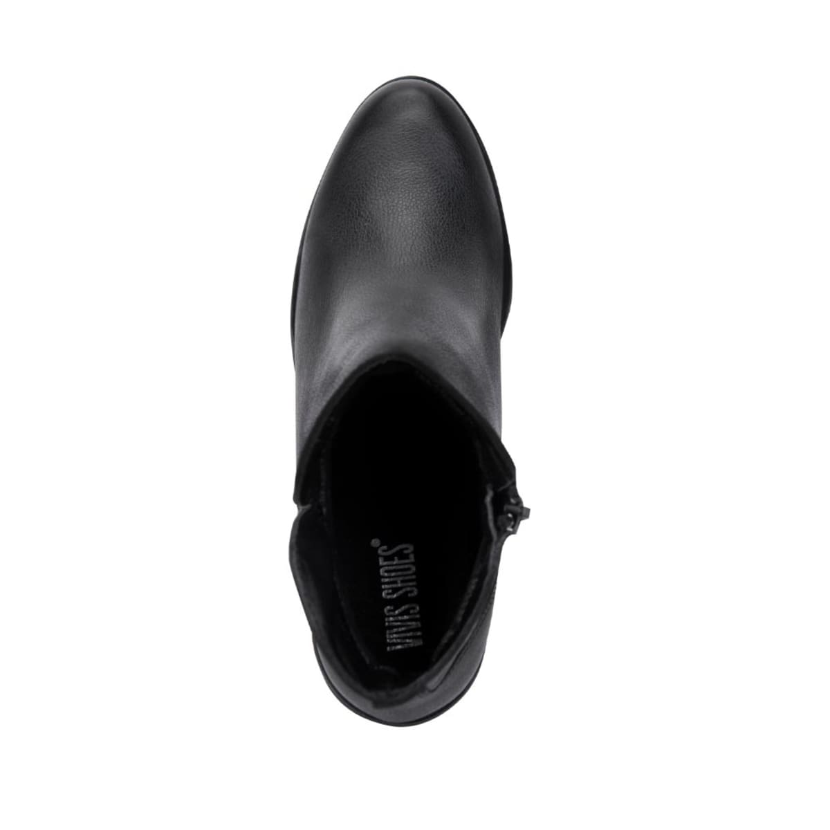Botines de piel para mujer, color negro, marca Vivis Shoes, con cierre y detalle tejido, mod. 1109605