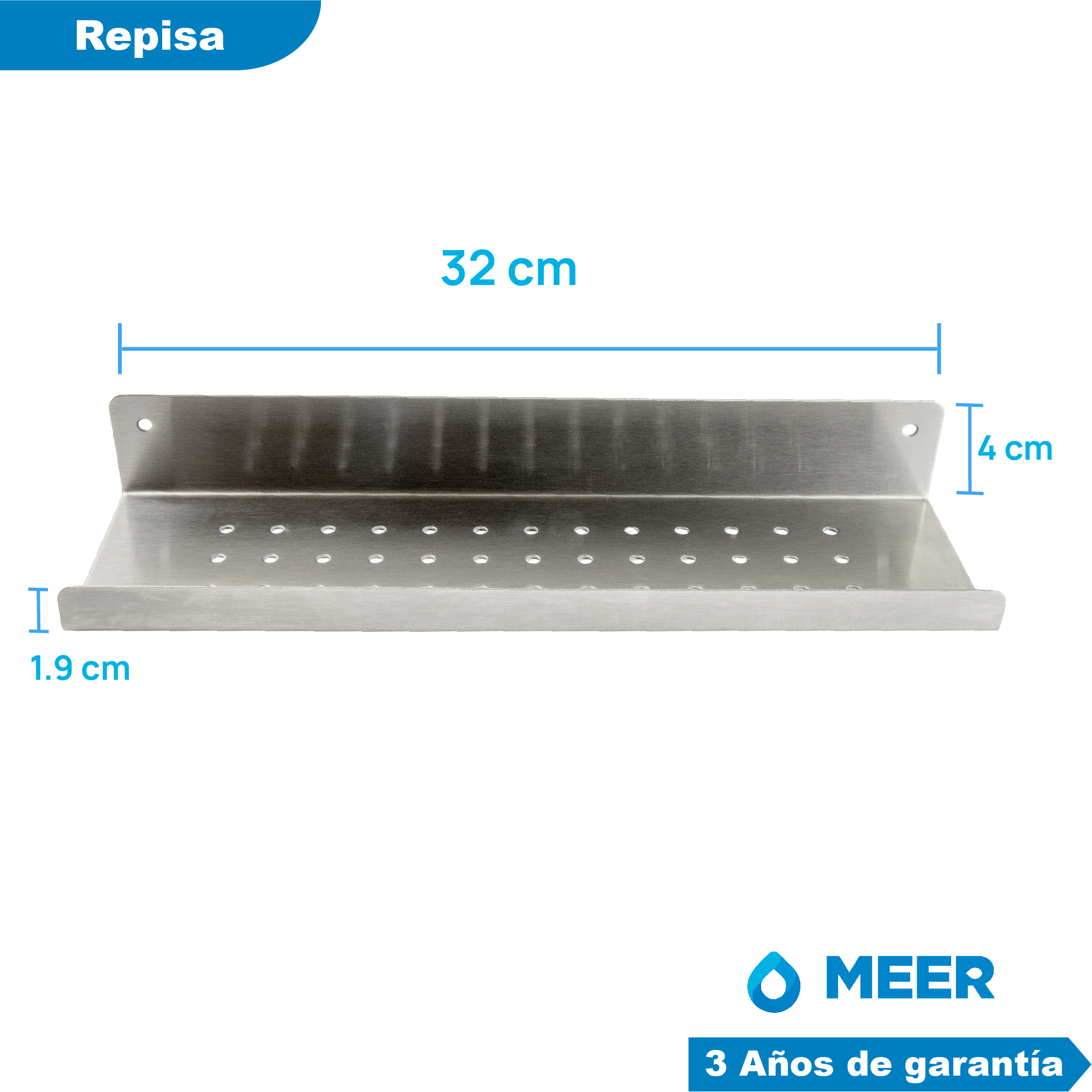 CNX Set de regadera con tubo y organizador para baño de acero inoxidable