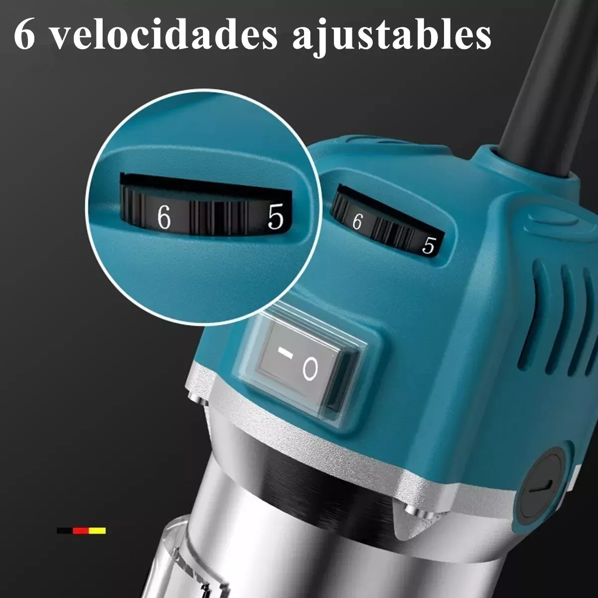 Rebajadora Router Recortadora Eléctrica Madera 6 Velocidades