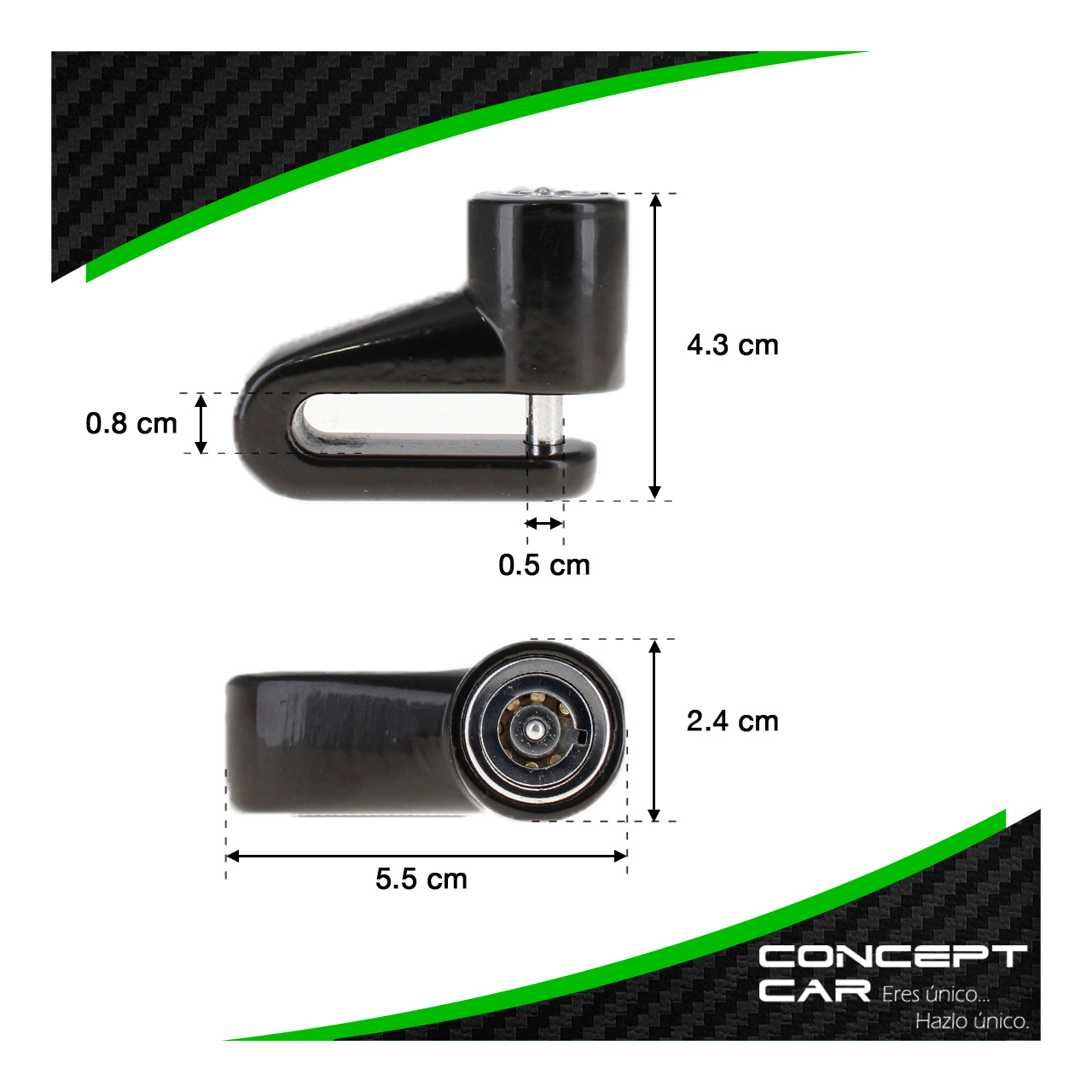 Candado Antirrobo De Freno Disco Para Moto Seguro Con Llaves