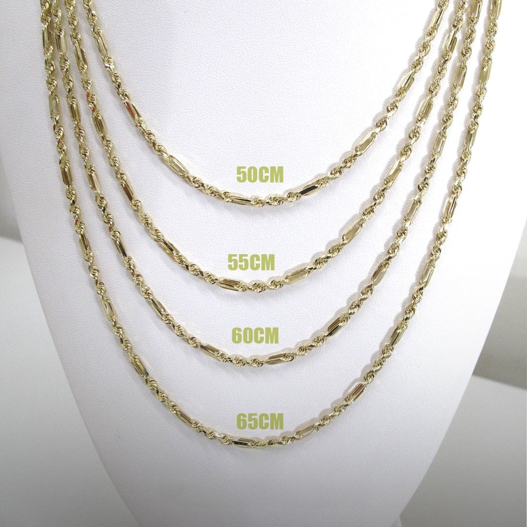 Cadena Torsal 60 Cm X 6 Mm Oro 14 K + Obsequio