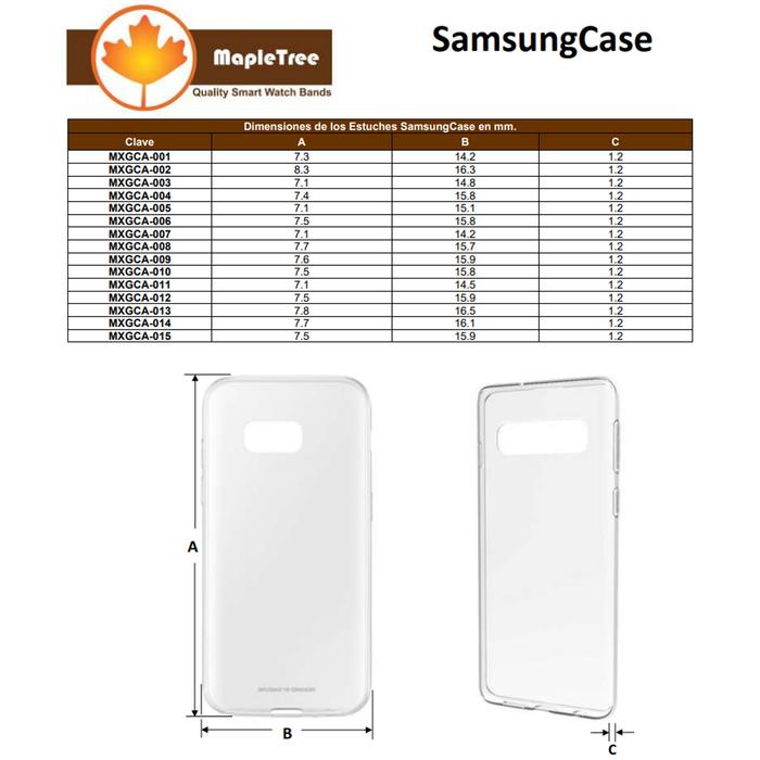 Carcasa Protectora para Teléfono MXGCA-008-1 Transparente Samsung A10 Estuche Flexible Plástico TPU, SamsungCase