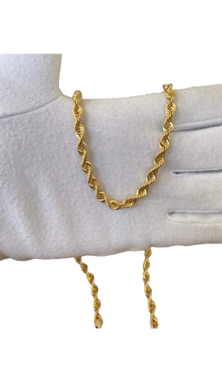 Cadena Torsal 60 Cm X 6 Mm Oro 14 K + Obsequio