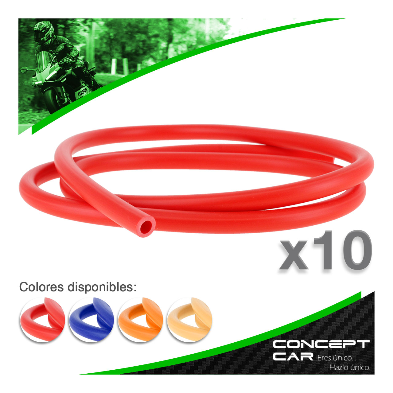 10 Manguera De Plastico Para Gasolina Moto 3/16 Pulg 1 Mt