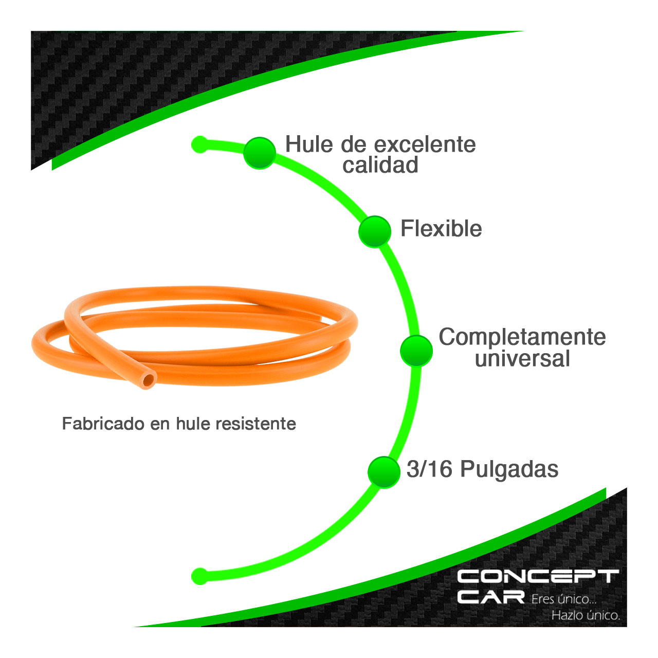 10 Manguera De Plastico Para Gasolina Moto 3/16 Pulg 1 Mt