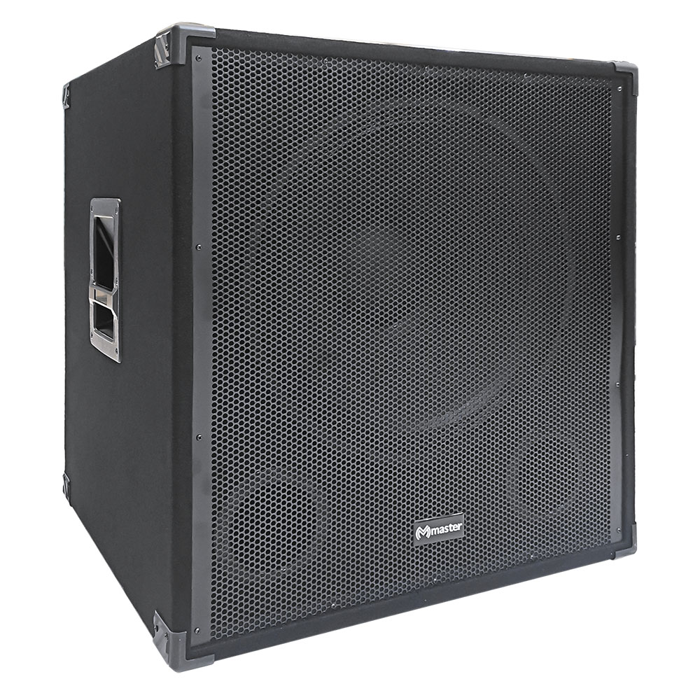 Bafle Amplificado Subwoofer con 7000 Watts de Potencia Musical Conexion Bluetooth Reproductor USB Entrada Auxiliar Canon y Dos Salidas de Linea Mezcladas / Master / MAHM-BOOM18A 