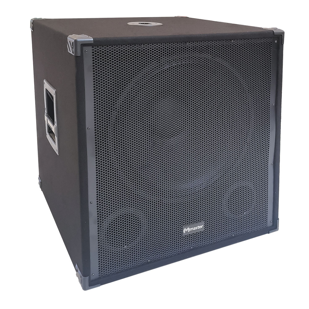 Bafle Amplificado Subwoofer con 7000 Watts de Potencia Musical Conexion Bluetooth Reproductor USB Entrada Auxiliar Canon y Dos Salidas de Linea Mezcladas / Master / MAHM-BOOM18A 