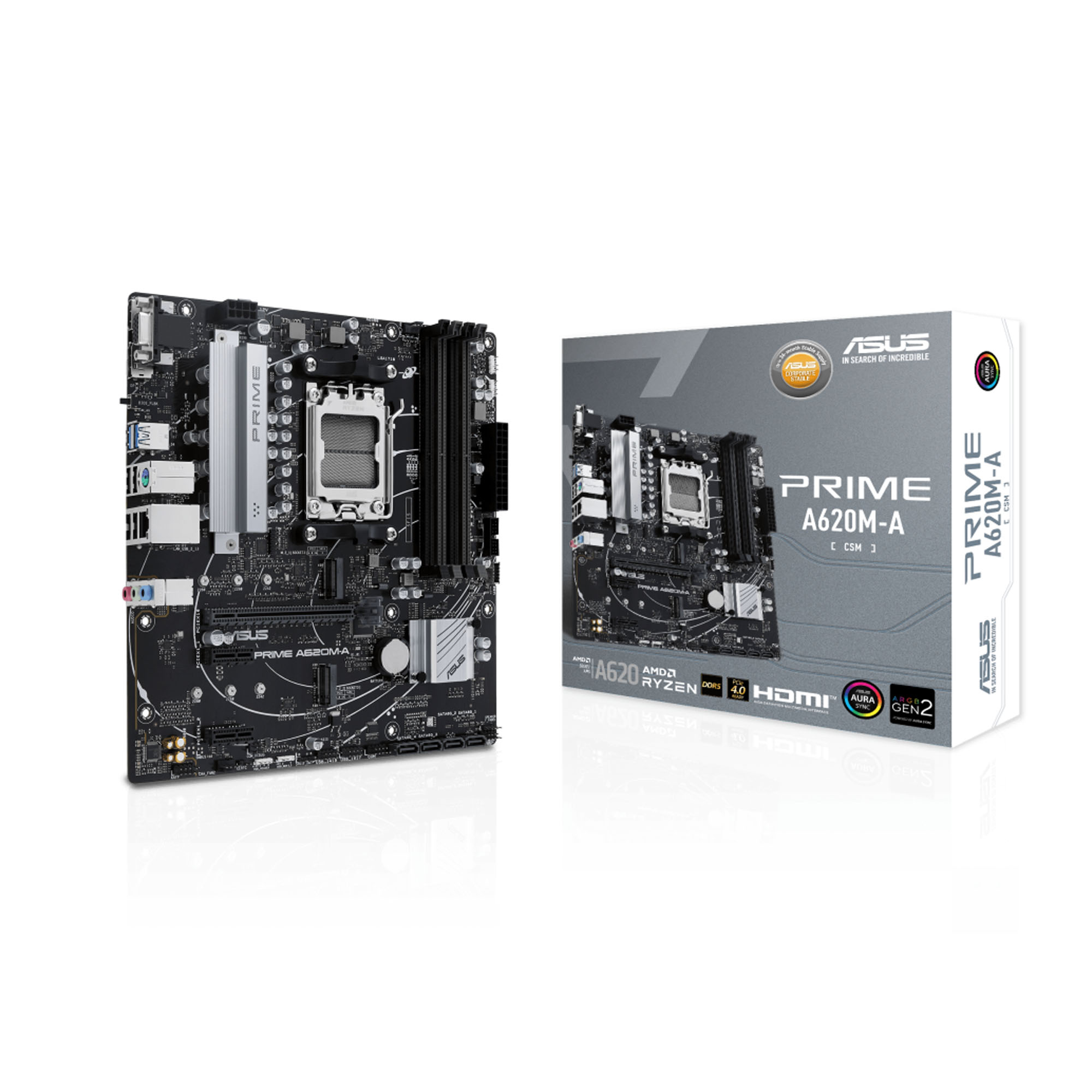 Tarjeta Madre Asus Micro-ATX Prime A620M-A-CSM Socket AM5 AMD A620 HDMI