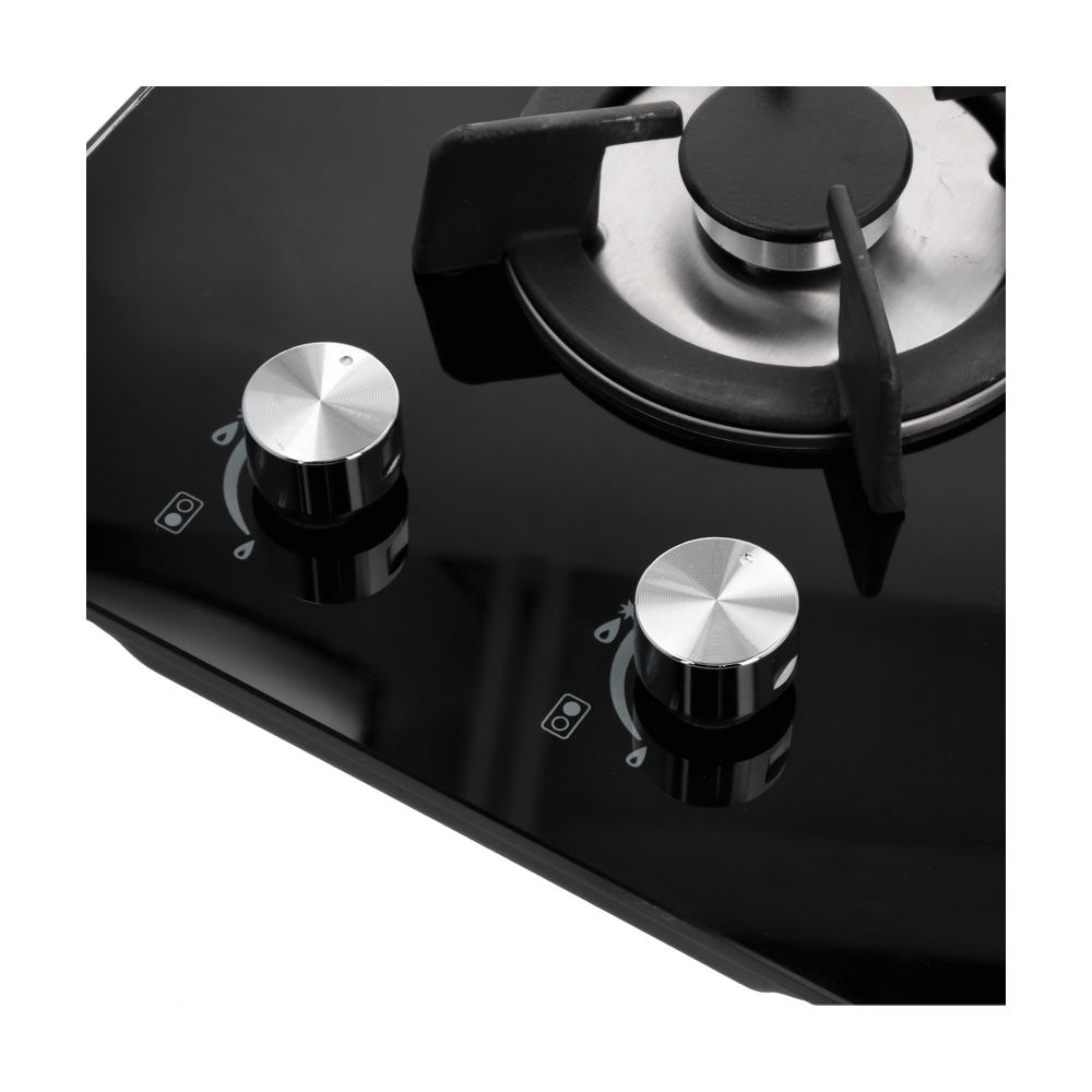 Parrilla Cetus cristal templado 2 quemadores