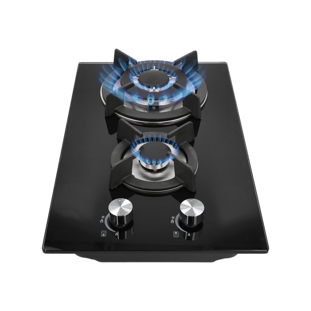 Parrilla Cetus cristal templado 2 quemadores