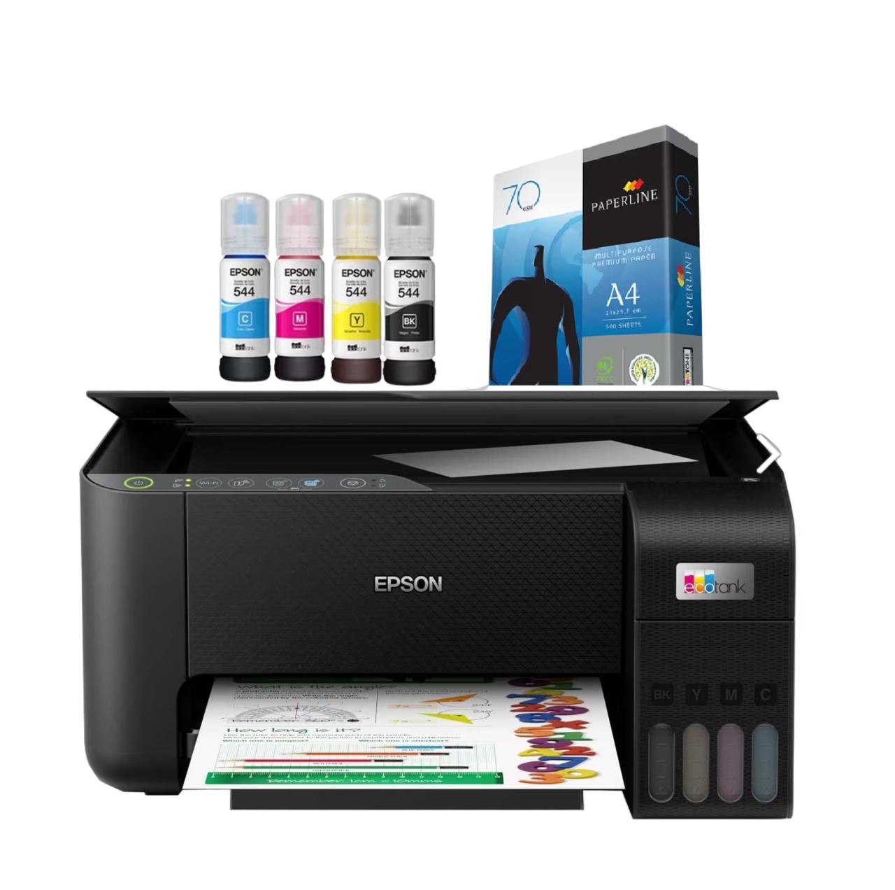 Impresora Epson Ecotank L3250 con Tintas + Paquete de 500 Hojas