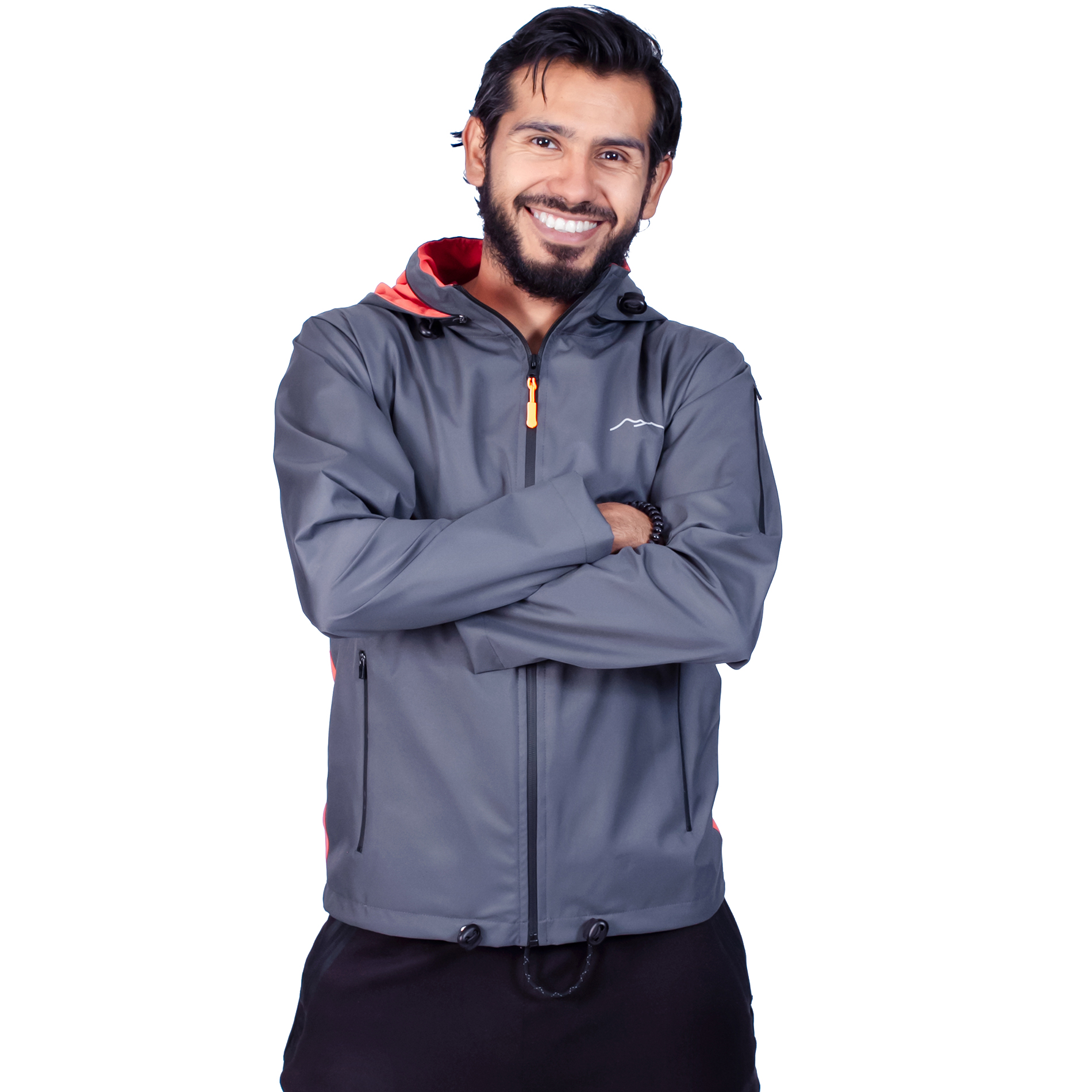 Chamarra Impermeable Outdoor Gris de Hombre para Campismo, Senderismo y Ciudad Laca-GR