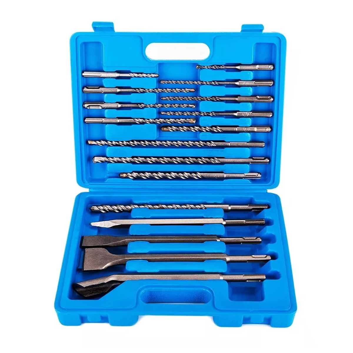 Juego Brocas Cinceles Para Martillo 17 Pzs +estuche Azul