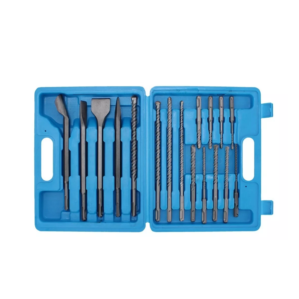 Juego Brocas Cinceles Para Martillo 17 Pzs +estuche Azul