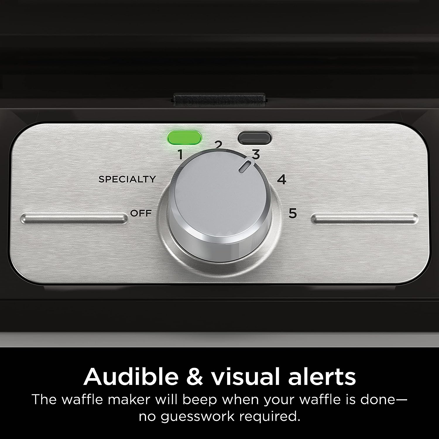 WAFFLERA NINJA WAFFLE MAKER MAQUINA PARA HACER WAFFLES BELGAS PRO NEVERSTICK BW1001 RENEWED